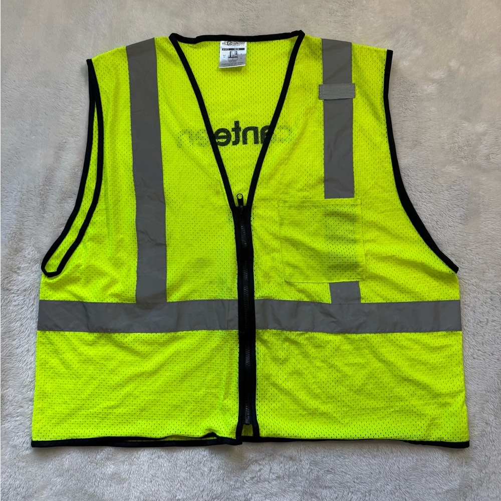 ML Kishigo High Visibility Safety Vest Canteen Logo Yellow Full Zip 2X -3X